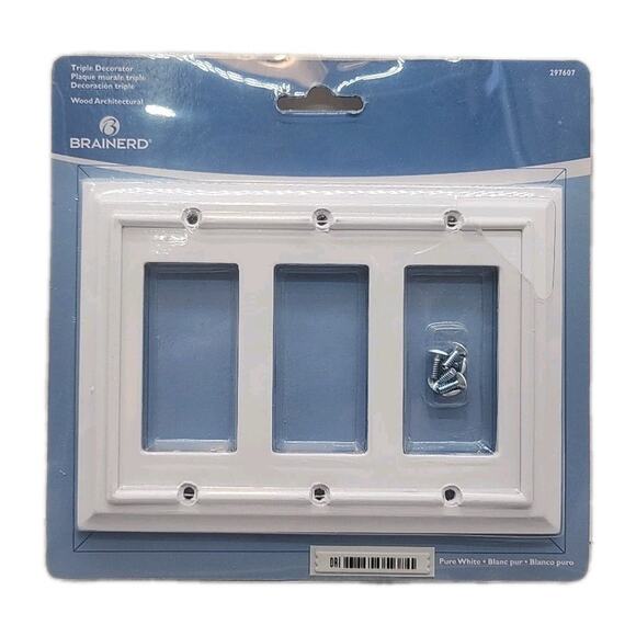 Brainerd Triple Decorator Wood Architectural Pure White [98] - Picture 1 of 10